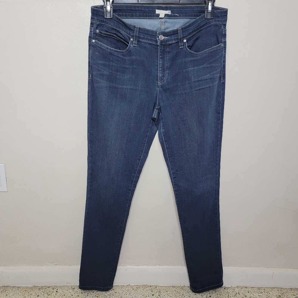 Eileen Fisher Jeans Womens Blue Denim Stretch High Rise Skinny Sz 12